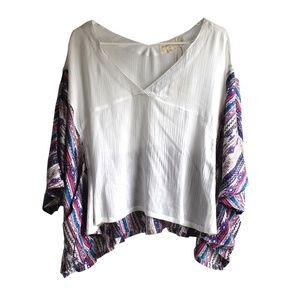 CLEARANCE❗Boho Cropped Tunic Top - Small